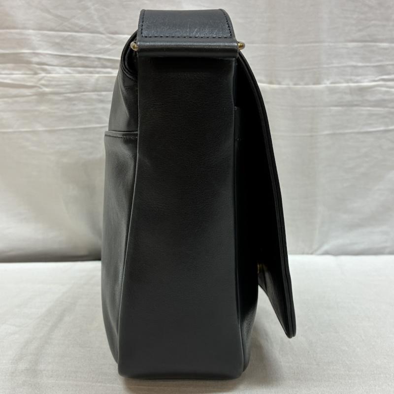 コーチ COACH ショルダーバッグ ショルダーバッグ オールド 90s レザー クロスボディ 斜め掛け ショルダーバッグ フラップ スナップ ダークネイビー - メンズ USED 古着 中古 50163359