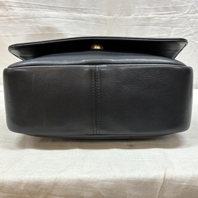 コーチ COACH ショルダーバッグ ショルダーバッグ オールド 90s レザー クロスボディ 斜め掛け ショルダーバッグ フラップ スナップ ダークネイビー - メンズ USED 古着 中古 50163359