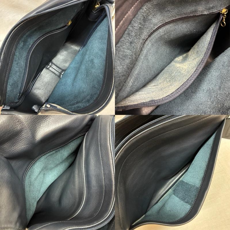 コーチ COACH ショルダーバッグ ショルダーバッグ オールド 90s レザー クロスボディ 斜め掛け ショルダーバッグ フラップ スナップ ダークネイビー - メンズ USED 古着 中古 50163359