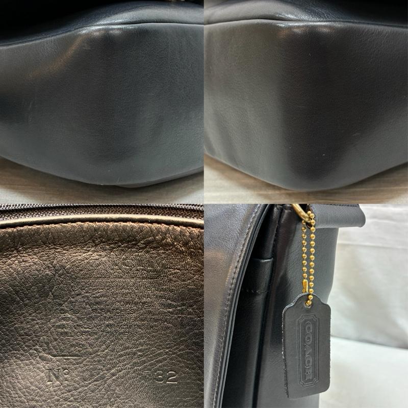 コーチ COACH ショルダーバッグ ショルダーバッグ オールド 90s レザー クロスボディ 斜め掛け ショルダーバッグ フラップ スナップ ダークネイビー - メンズ USED 古着 中古 50163359