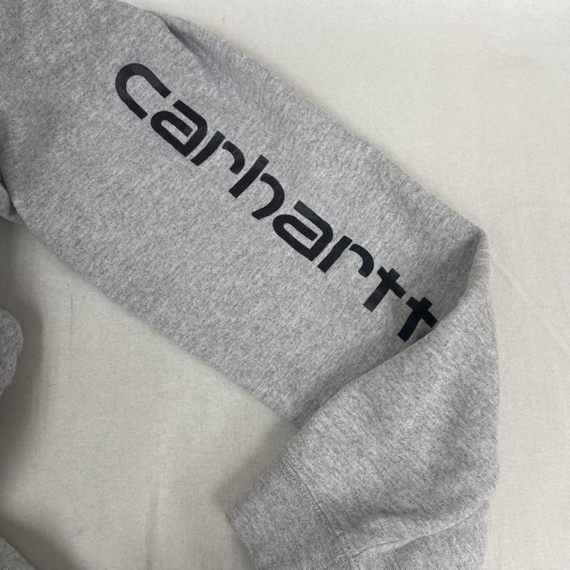 カーハート Carhartt パーカー 長袖 ルーズ フィット ミッドウェイト ロゴ スリーブ グラフィック パーカー ts0288-m XXL 灰 / グレー / gray メンズ USED 古着 中古 50163363
