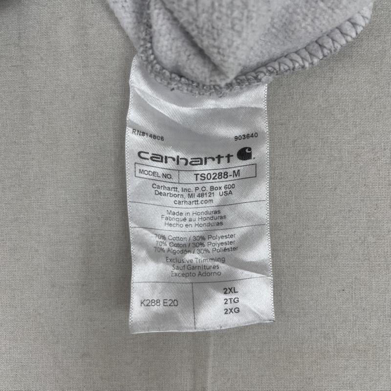 カーハート Carhartt パーカー 長袖 ルーズ フィット ミッドウェイト ロゴ スリーブ グラフィック パーカー ts0288-m XXL 灰 / グレー / gray メンズ USED 古着 中古 50163363