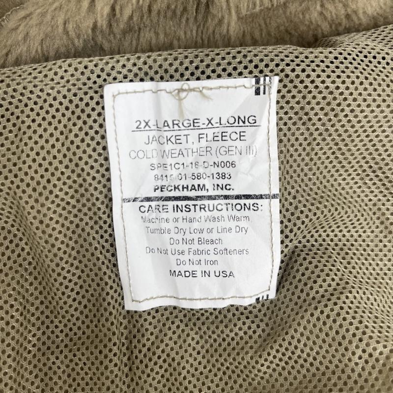 古着 USED ジャケット、上着 ジャンパー、ブルゾン USA製 ECWCS GEN3 LEVEL3 フリース ジップアップ ジャケット XXL カーキ / カーキ / khaki メンズ USED 古着 中古 50163365