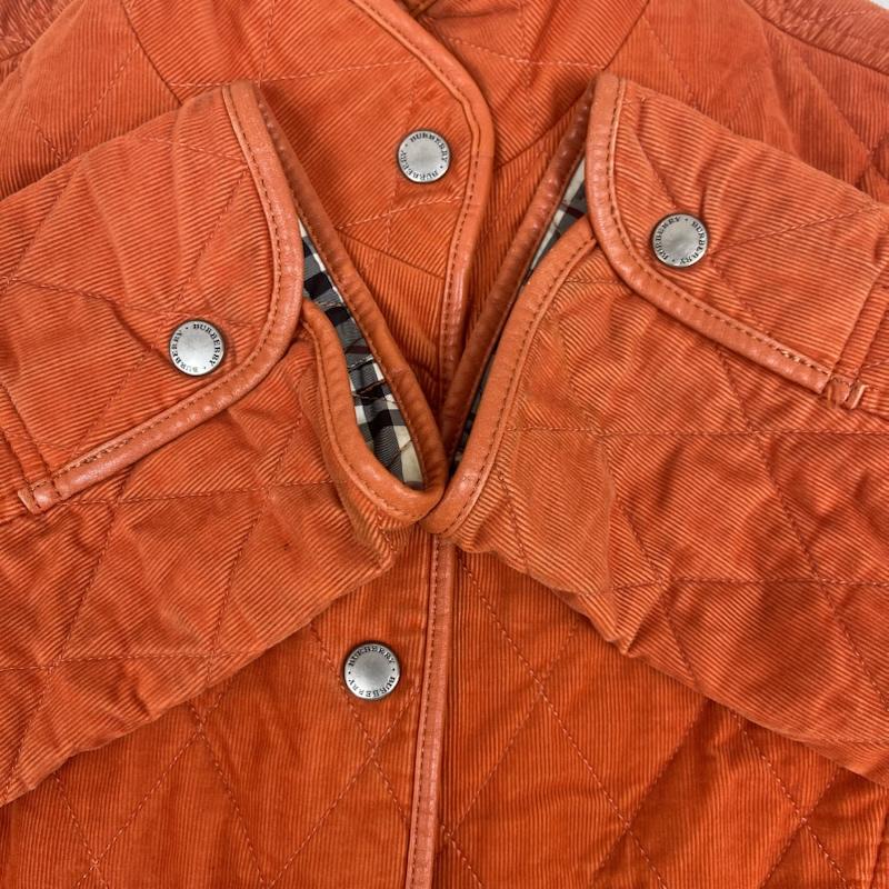 バーバリー BURBERRY ジャケット、上着 ジャンパー、ブルゾン キルティング コーデュロイ 裏地 ノバチェック柄 ジャケット fc047-710-45 橙 / オレンジ / orange レディース USED 古着 中古 50163368