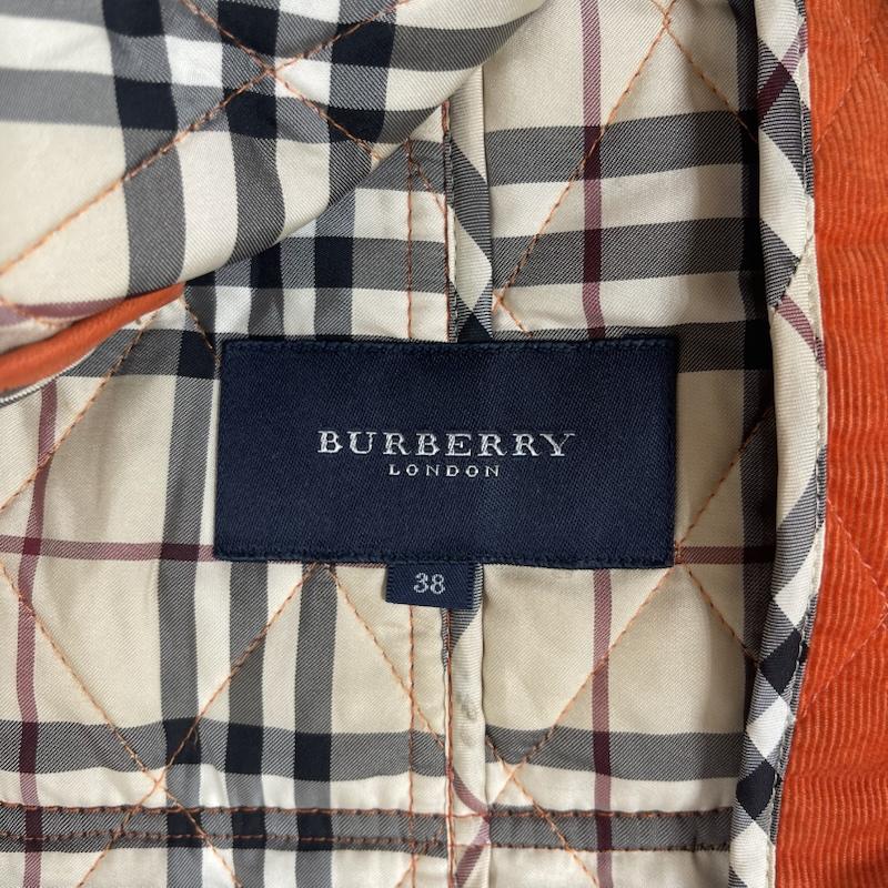 バーバリー BURBERRY ジャケット、上着 ジャンパー、ブルゾン キルティング コーデュロイ 裏地 ノバチェック柄 ジャケット fc047-710-45 橙 / オレンジ / orange レディース USED 古着 中古 50163368