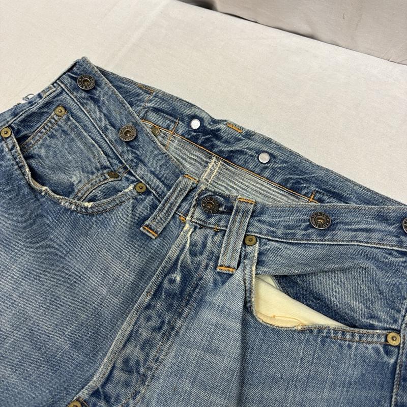 リーバイス Levi s パンツ デニム、ジーンズ 2000年製 USA製 20201-0128 1920年復刻 555バレンシア シンチバック デニム パンツ 31インチ メンズ USED 古着 中古 50163369