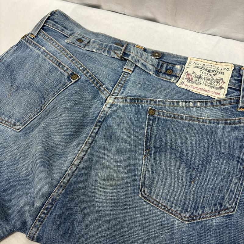 リーバイス Levi s パンツ デニム、ジーンズ 2000年製 USA製 20201-0128 1920年復刻 555バレンシア シンチバック デニム パンツ 31インチ メンズ USED 古着 中古 50163369