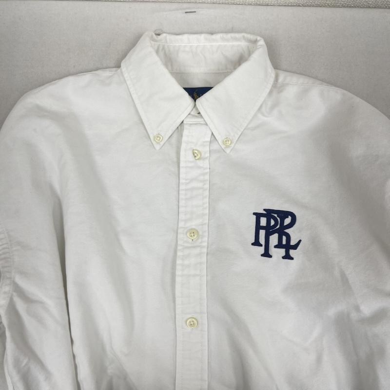 ラルフローレン RALPHLAUREN シャツ、ブラウス 長袖 PRL ロゴ刺繍 ボタンダウン カジュアル シャツ ボーイフレンド フィット M 白 / ホワイト / white メンズ USED 古着 中古 50163373