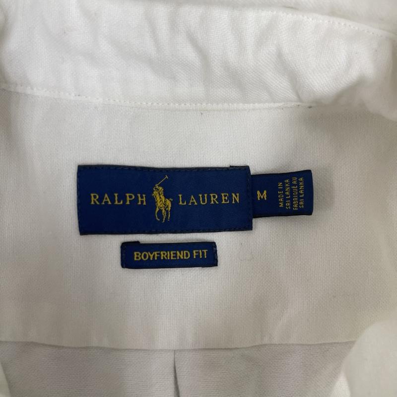 ラルフローレン RALPHLAUREN シャツ、ブラウス 長袖 PRL ロゴ刺繍 ボタンダウン カジュアル シャツ ボーイフレンド フィット M 白 / ホワイト / white メンズ USED 古着 中古 50163373
