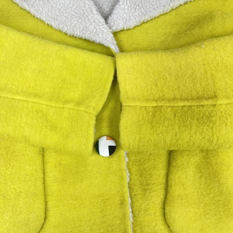 マンナイン mannine コート コート一般 裏地ボア シトラスイエロー カラー ショート コート ジャケット 黄 / イエロー / yellow レディース USED 古着 中古 50163382