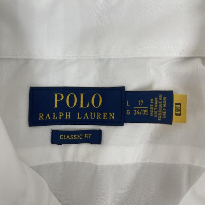 ポロラルフローレン POLO RALPH LAUREN シャツ、ブラウス 長袖 CLASSIC FIT カジュアル 長袖 シャツ ワイシャツ L 白 / ホワイト / white メンズ USED 古着 中古 50163387