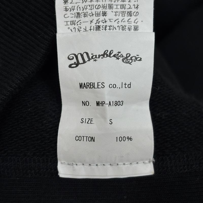 マーブルズ MARBLES パーカー 長袖 ヘビーウェイト ジップ フーディ パーカー サイドリブ バックロゴ MHP-A1803 S 黒 / ブラック / black メンズ USED 古着 中古 50163390