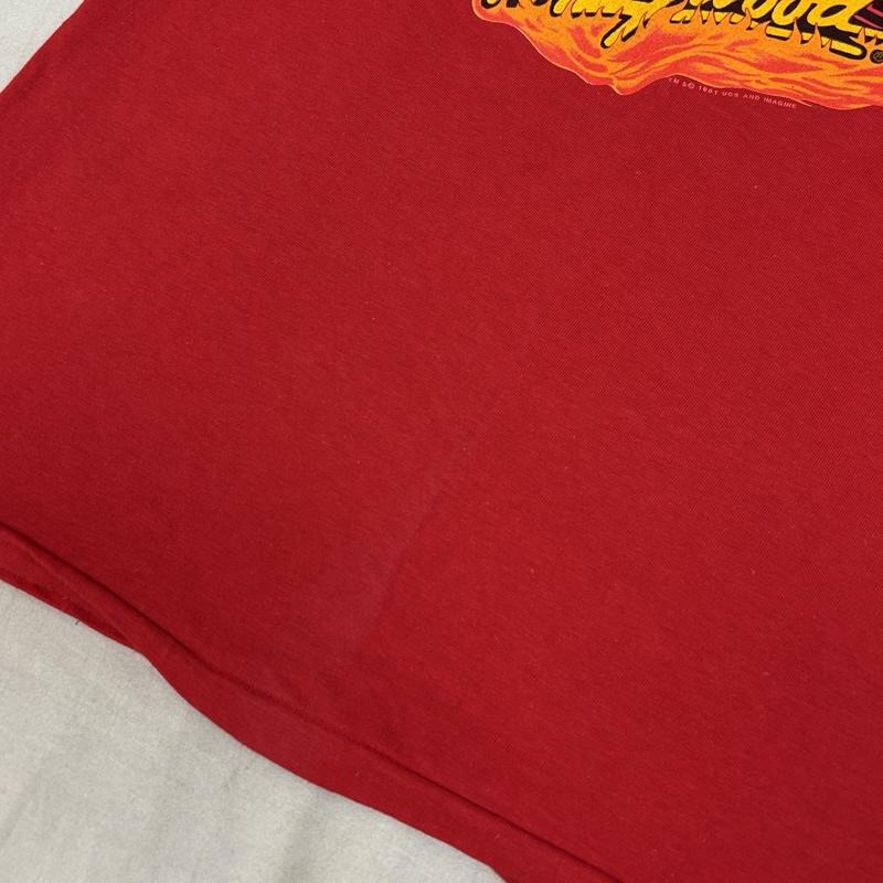 ヘインズ HANES Tシャツ 半袖 90年代 ビンテージ USA製 ユニバーサルスタジオ バックドラフト Tシャツ 90s VINTAGE M 赤 / レッド / red メンズ USED 古着 中古 50163394