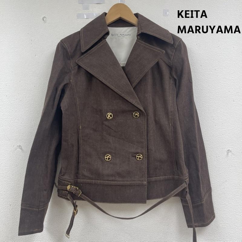 ケイタマルヤマ KEITA MARUYAMA ジャケット、上着 ジャケット、ブレザー 日本製 ロゴメタル ボタンダブルブレスト ショート ジャケット 1 茶 / ブラウン / brown レディース USED 古着 中古 50163395