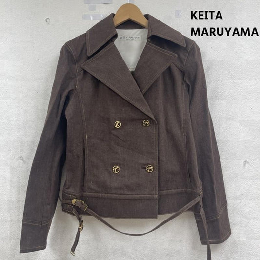 ケイタマルヤマ KEITA MARUYAMA ジャケット、上着 ジャケット、ブレザー 日本製 ロゴメタル ボタンダブルブレスト ショート ジャケット 1 茶 / ブラウン / brown レディース USED 古着 中古 50163395