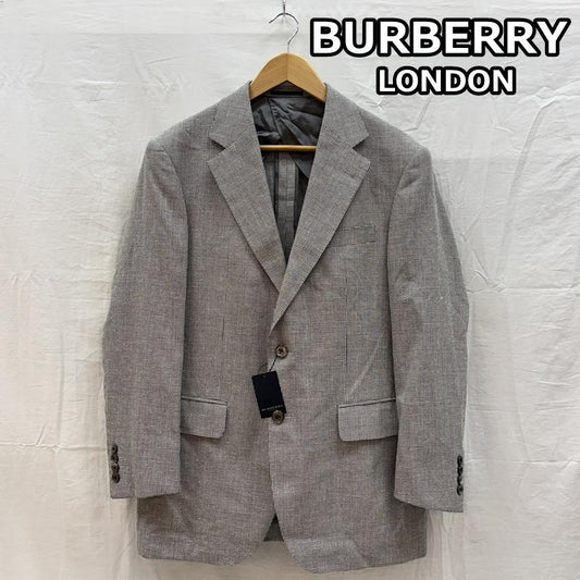 バーバリー BURBERRY ジャケット、上着 ジャケット、ブレザー ウール リネン シルク ブレンド 千鳥格子 テーラード ジャケット 2B BBE66-804-05 - メンズ USED 古着 中古 50163396
