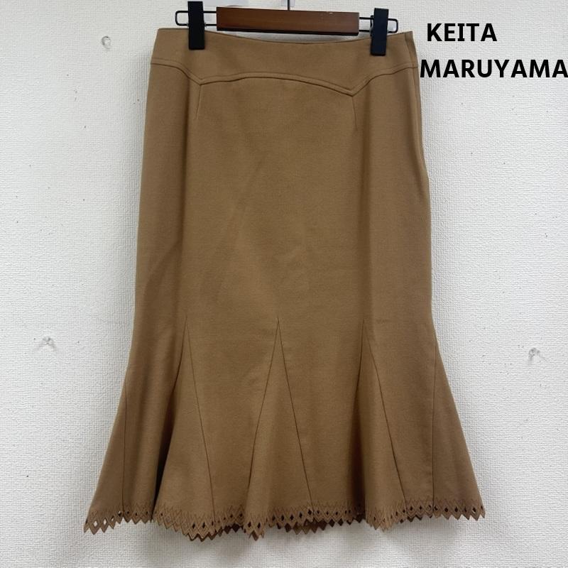 ケイタマルヤマ KEITA MARUYAMA スカート ひざ丈スカート 日本製 マーメイド ライン スカートフレア アイレット スカート 2 ベージュ / ベージュ / beige レディース USED 古着 中古 50163397
