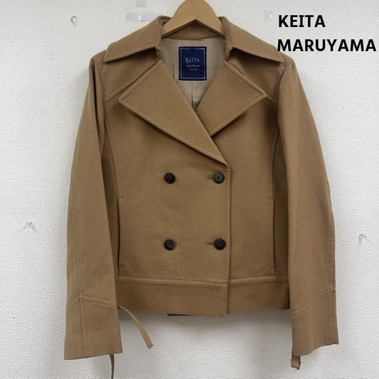 ケイタマルヤマ KEITA MARUYAMA コート ピーコート 日本製 キャメル ショート丈 ダブルブレスト ピーコート 1 キャメル / キャメル / レディース USED 古着 中古 50163398