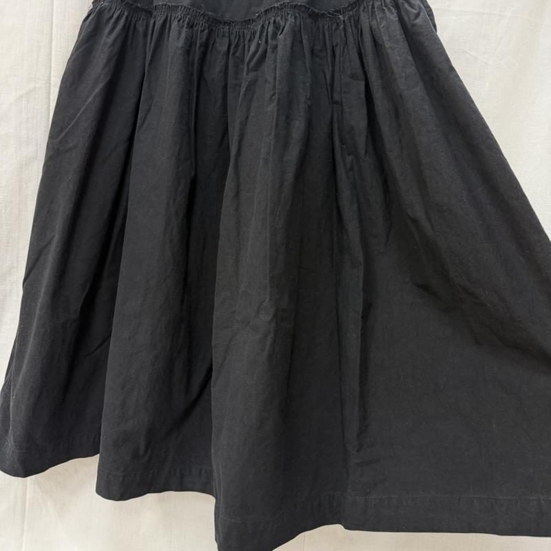 古着 USED スカート ロングスカート ROBE de PEAU ローブデポー CAMILLE GATHERED SKIRT オーガニックコットン 切り替えギャザー black 日本製 - 無地 黒 / ブラック / black レディース USED 古着 中古 50163402