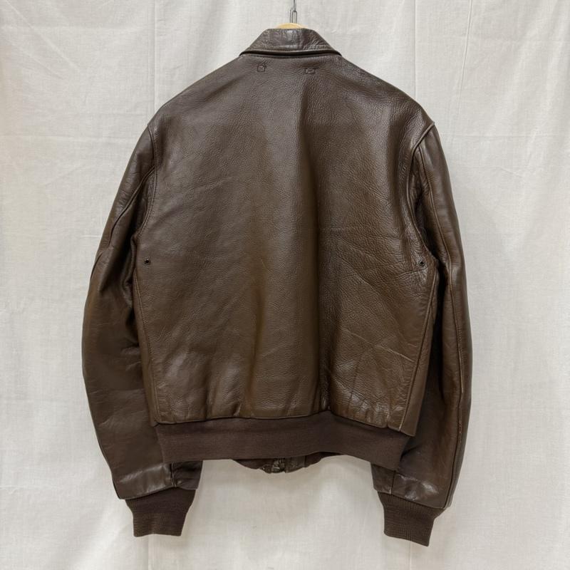 ヴァンソン VANSON ジャケット、上着 フライトジャケット A-2 レザーフライトジャケット TALONジップ NO.5186 CB4147 brown 42 USA製 42 無地 茶 / ブラウン / brown メンズ USED 古着 中古 50163405