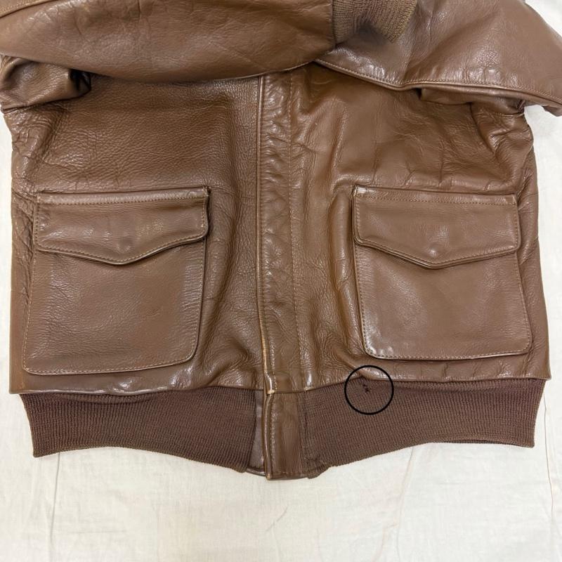 ヴァンソン VANSON ジャケット、上着 フライトジャケット A-2 レザーフライトジャケット TALONジップ NO.5186 CB4147 brown 42 USA製 42 無地 茶 / ブラウン / brown メンズ USED 古着 中古 50163405