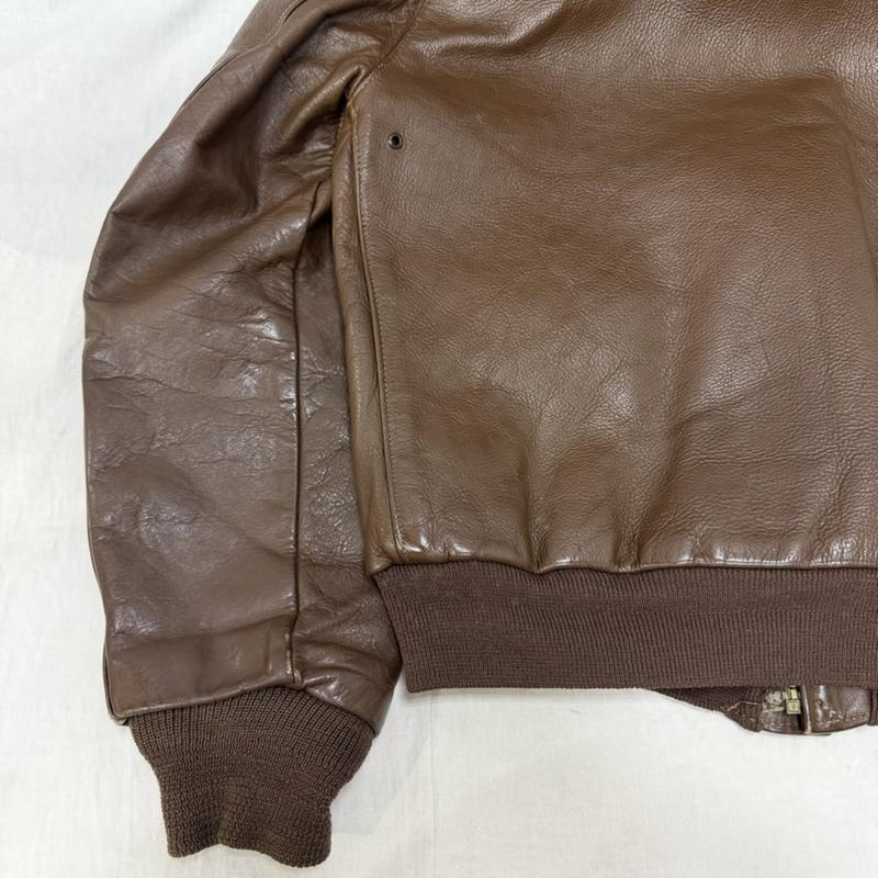 ヴァンソン VANSON ジャケット、上着 フライトジャケット A-2 レザーフライトジャケット TALONジップ NO.5186 CB4147 brown 42 USA製 42 無地 茶 / ブラウン / brown メンズ USED 古着 中古 50163405