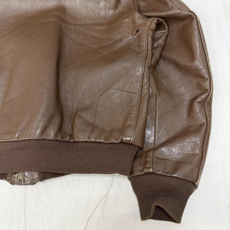 ヴァンソン VANSON ジャケット、上着 フライトジャケット A-2 レザーフライトジャケット TALONジップ NO.5186 CB4147 brown 42 USA製 42 無地 茶 / ブラウン / brown メンズ USED 古着 中古 50163405
