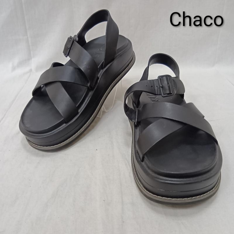 チャコ Chaco サンダル サンダル TOWNES MIDFORM ストラップサンダル 厚底 Ws タウンズ ミッドフォーム JCH109392 24.0cm 無地 黒 / ブラック / black レディース USED 古着 中古 50163408