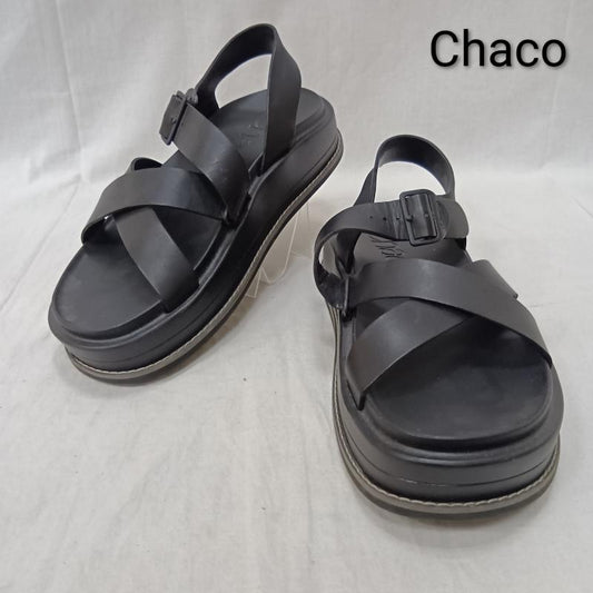チャコ Chaco サンダル サンダル TOWNES MIDFORM ストラップサンダル 厚底 Ws タウンズ ミッドフォーム JCH109392 24.0cm 無地 黒 / ブラック / black レディース USED 古着 中古 50163408
