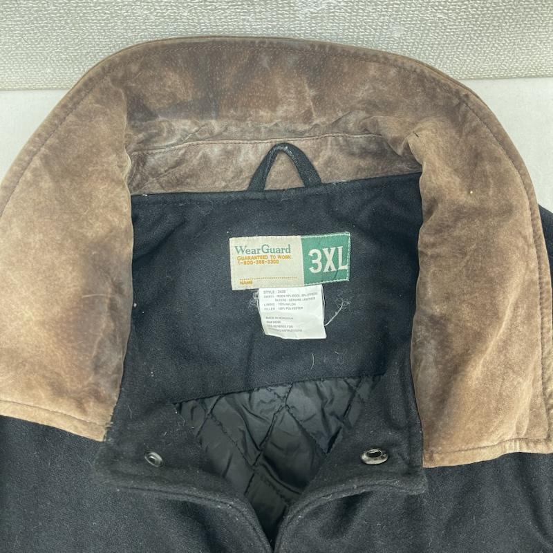 古着 USED ジャケット、上着 ジャンパー、ブルゾン ヴィンテージ ネーム刺繍 ウール スタジャン バーシティ ジャケット 3L 黒 / ブラック / black メンズ USED 古着 中古 50163409