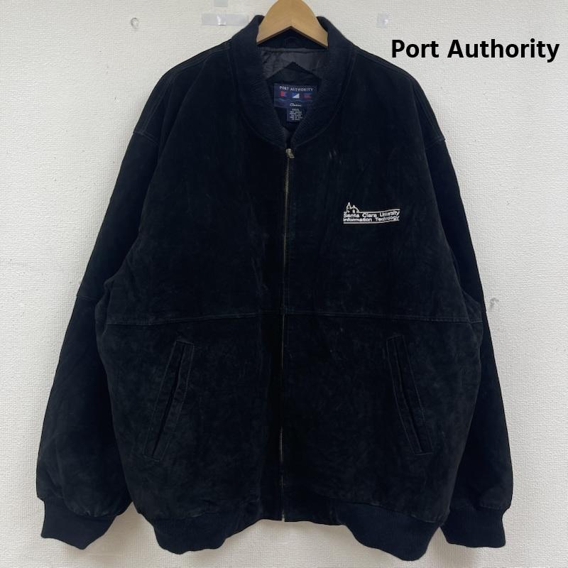 古着 USED ジャケット、上着 ジャンパー、ブルゾン Port Authority XXXXLサイズ レザボンバー ジャケット アウター XXL 黒 / ブラック / black メンズ USED 古着 中古 50163411