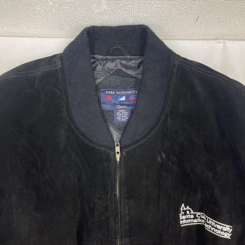 古着 USED ジャケット、上着 ジャンパー、ブルゾン Port Authority XXXXLサイズ レザボンバー ジャケット アウター XXL 黒 / ブラック / black メンズ USED 古着 中古 50163411