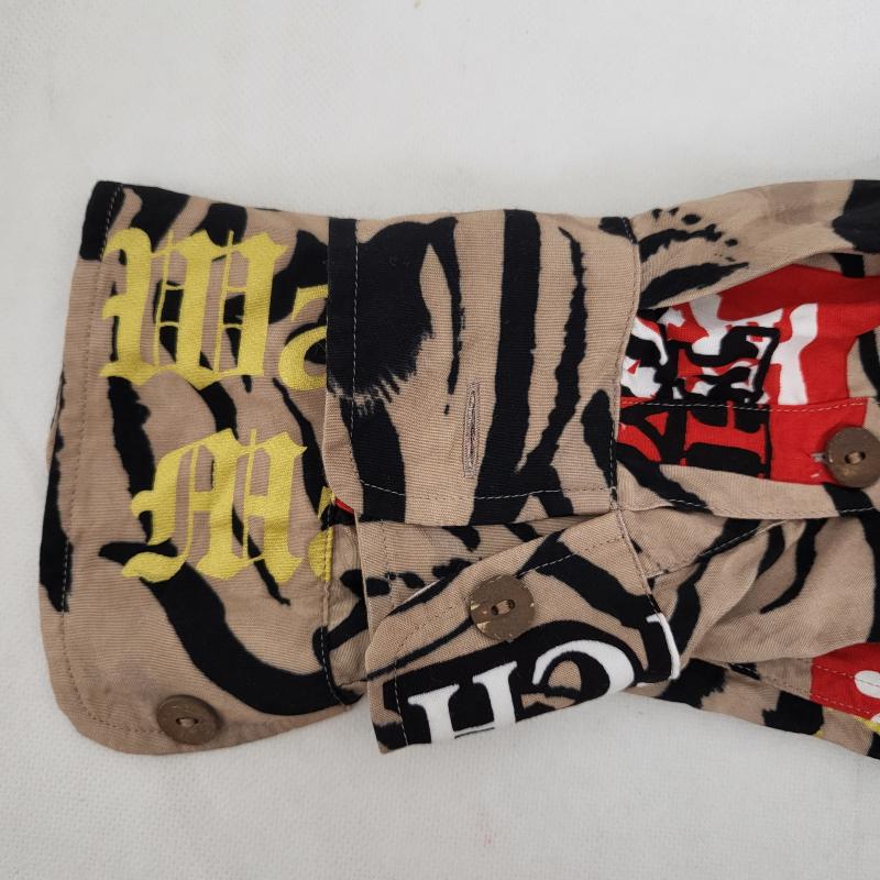 ワコマリア WACKO MARIA シャツ、ブラウス 長袖 ブラックアイ パッチ ハワイアン 長袖レーヨンシャツ 虎 XS 茶 / ブラウン / brown メンズ USED 古着 中古 50163414