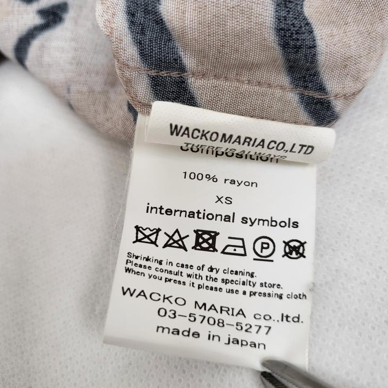 ワコマリア WACKO MARIA シャツ、ブラウス 長袖 ブラックアイ パッチ ハワイアン 長袖レーヨンシャツ 虎 XS 茶 / ブラウン / brown メンズ USED 古着 中古 50163414
