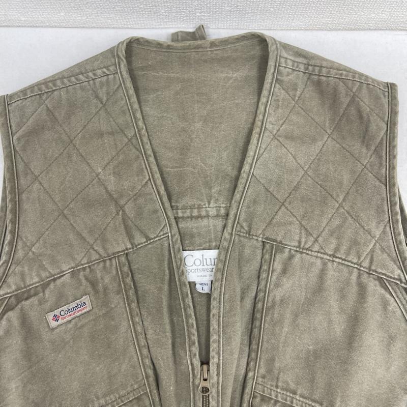 コロンビア Columbia ベスト ベスト 80s 90s ヴィンテージ キルティング ステッチ ハンティング ベスト L ベージュ / ベージュ / beige メンズ USED 古着 中古 50163416