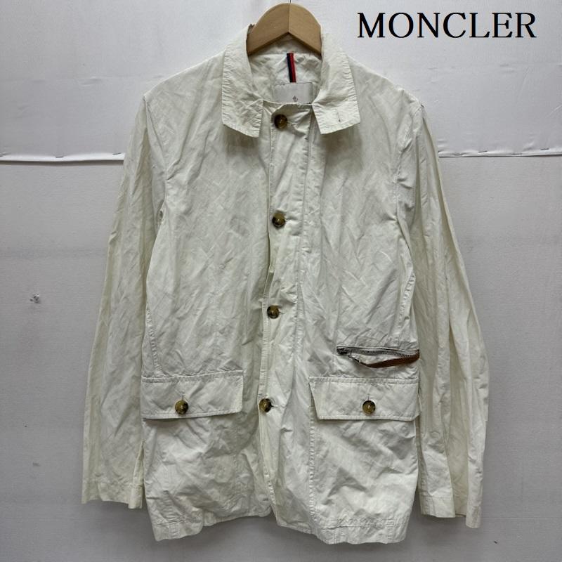 モンクレール MONCLER ジャケット、上着 ジャンパー、ブルゾン M-65 ナイロン ジャケット 1 白 / ホワイト / white メンズ USED 古着 中古 50163418