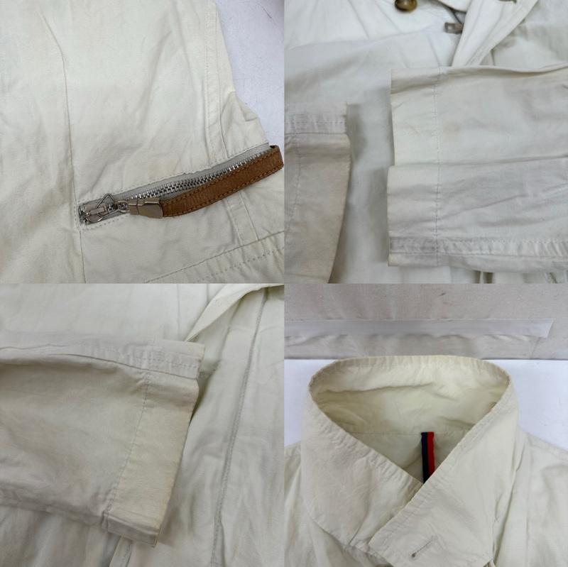 モンクレール MONCLER ジャケット、上着 ジャンパー、ブルゾン M-65 ナイロン ジャケット 1 白 / ホワイト / white メンズ USED 古着 中古 50163418