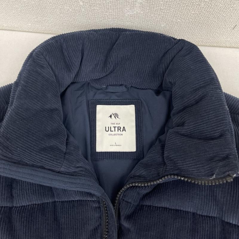 アバクロンビーアンドフィッチ ABERCROMBIE&FITCH ジャケット、上着 ダウンジャケット THE A&F ULTRA COLLECTION コーデュロイ パファー ダウン ジャケット L 紺 / ネイビー / navy メンズ USED 古着 中古 50163419