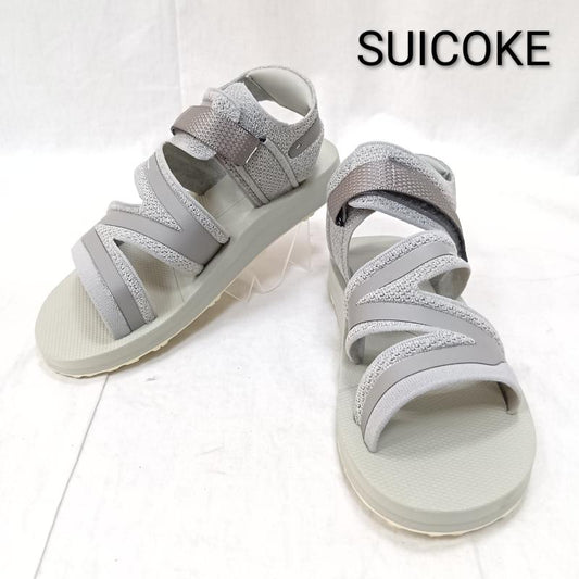 スイコック suicoke サンダル サンダル ベルトサンダル フラットストラップ LH-2 Vibramソール 25.0cm 無地 灰 / グレー / gray レディース USED 古着 中古 50163422