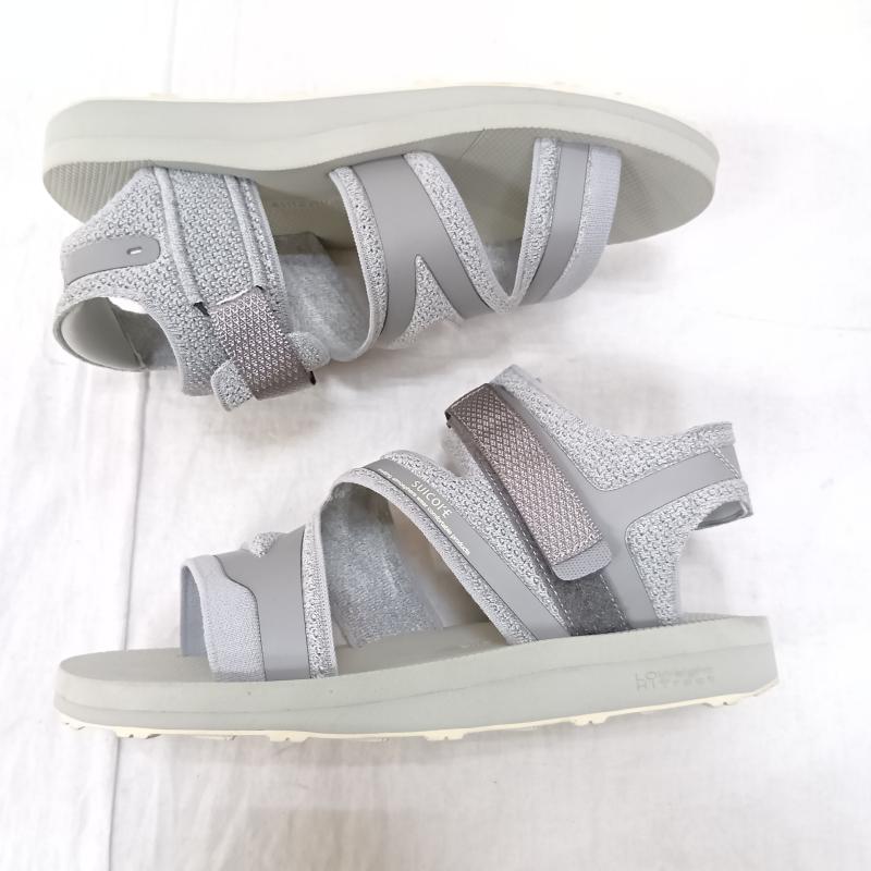 スイコック suicoke サンダル サンダル ベルトサンダル フラットストラップ LH-2 Vibramソール 25.0cm 無地 灰 / グレー / gray レディース USED 古着 中古 50163422