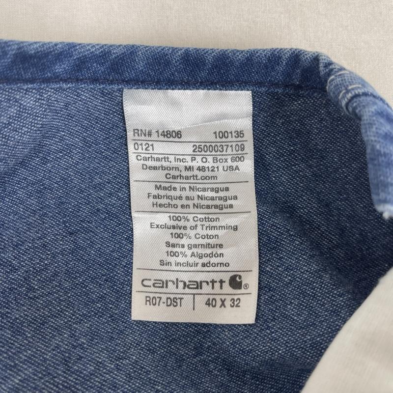カーハート Carhartt サロペット・オーバーオール サロペット、オーバーオール R07 ウォッシュド デニム オーバーオール R07-DST インディゴ / インディゴ / Indigo メンズ USED 古着 中古 50163425