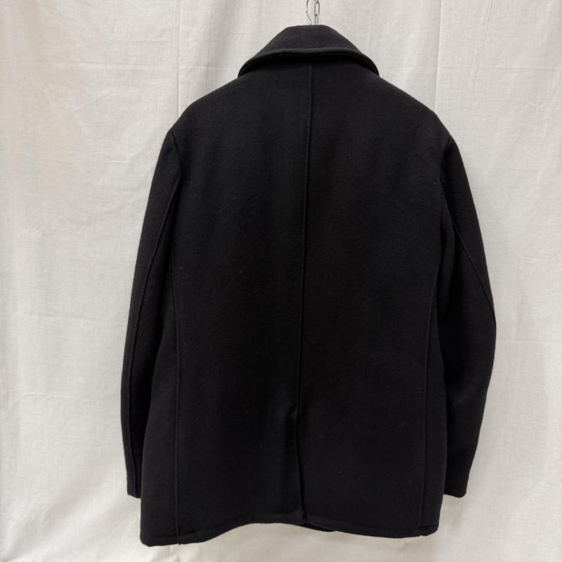 ショット schott コート ピーコート 90s 740N USA製 PEA COAT 10ボタン仕様 裏地キルティング(中綿入り) black SIZE:40(L～XL) 40 無地 黒 / ブラック / black メンズ USED 古着 中古 50163431