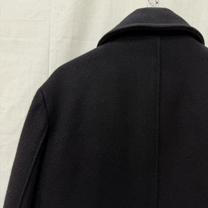 ショット schott コート ピーコート 90s 740N USA製 PEA COAT 10ボタン仕様 裏地キルティング(中綿入り) black SIZE:40(L～XL) 40 無地 黒 / ブラック / black メンズ USED 古着 中古 50163431