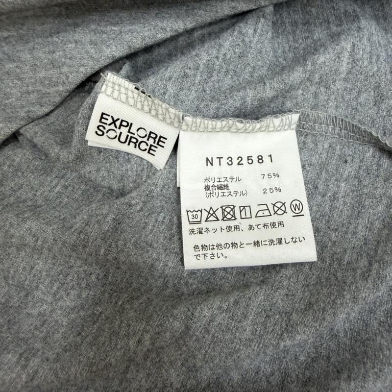 ザノースフェイス THE NORTH FACE Tシャツ 半袖 NT32581 ショートスリーブ ES ビッグロゴティー グレー L FLASHDRY UVケア L ロゴ、文字 灰 / グレー / gray メンズ USED 古着 中古 50163434