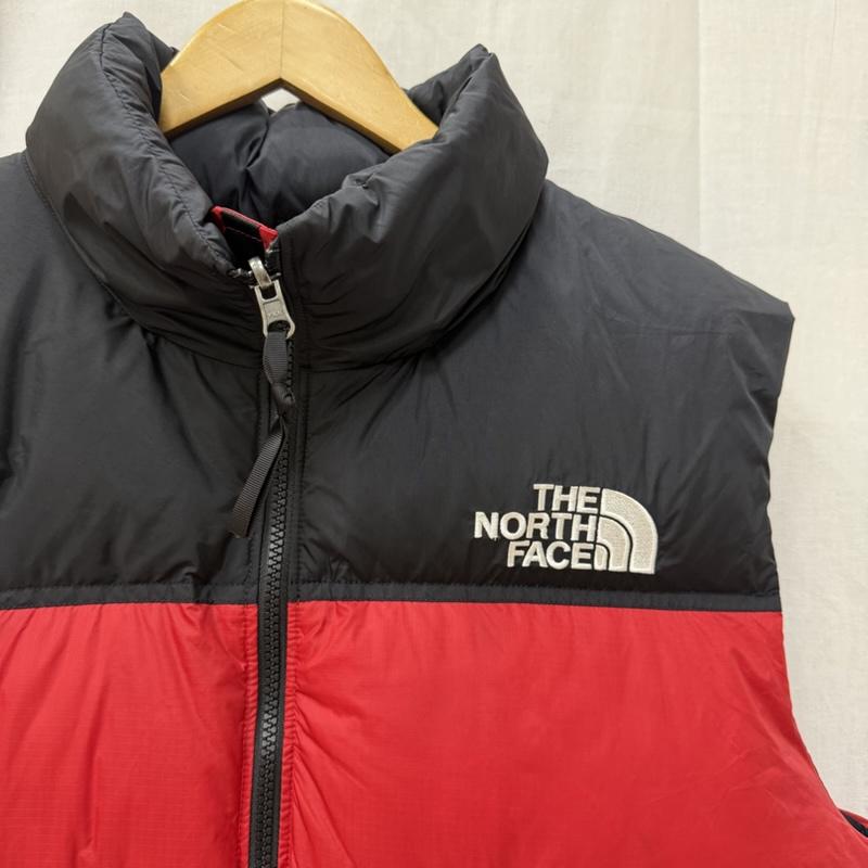 ザノースフェイス THE NORTH FACE ベスト ベスト ND92557 NUPTSE VEST black×red L リップストップナイロン はっ水加工 L ロゴ、文字 黒 / ブラック / black X 赤 / レッド / red メンズ USED 古着 中古 50163435