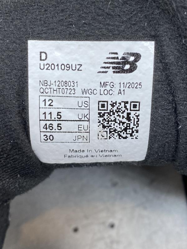 ニューバランス New Balance スニーカー スニーカー U20109UZ Dワイズ ローカット スニーカー 30.0cm 黒 / ブラック / black メンズ USED 古着 中古 50163437