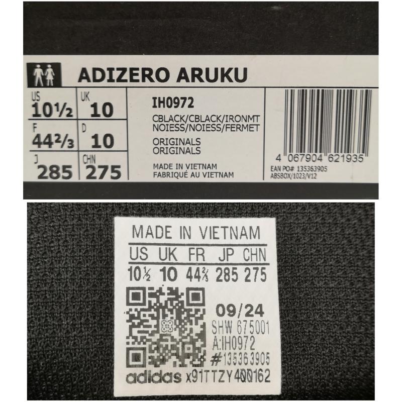 アディダス adidas スニーカー スニーカー IH0972 ADIZERO ARUKU アディゼロ アルク 28.5cm 黒 / ブラック / black メンズ USED 古着 中古 50163449