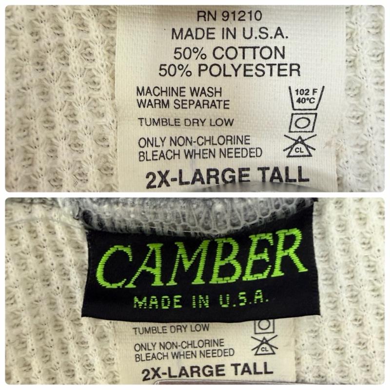 キャンバー CAMBER パーカー 長袖 CB ZIP HOODY フルジップパーカー 裏地サーマル グレー 2XL(TALL) XXL 無地 灰 / グレー / gray メンズ USED 古着 中古 50163452