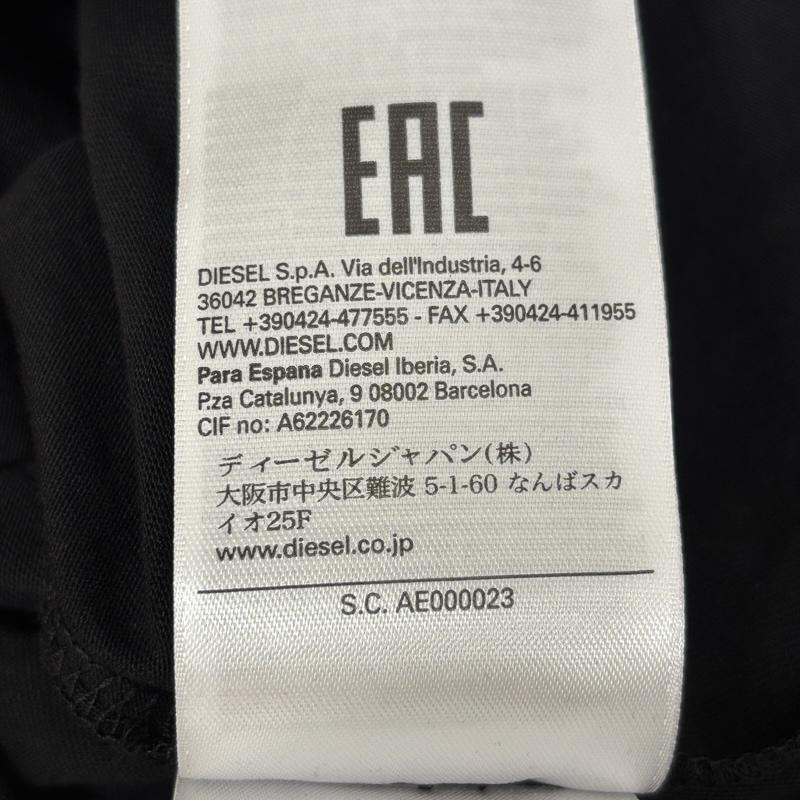 ディーゼル DIESEL Tシャツ 半袖 ロゴ プリント クルーネック 半袖 シャツ XL 黒 / ブラック / black メンズ USED 古着 中古 50163454