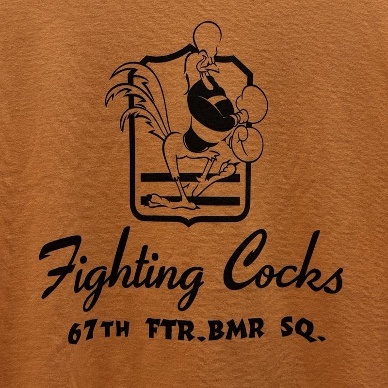 バズリクソンズ Buzz Rickson s Tシャツ 半袖 USA製 Fighting Cocks プリント リンガー Tシャツ M メンズ USED 古着 中古 50163456
